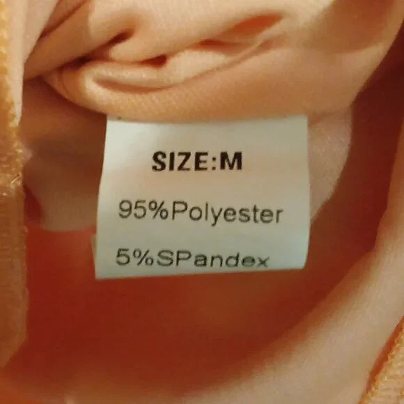 Beautiful π Peachy Orange Off Shoulder Or On Cinch Waist Semi Hi-Low Dress π - Picture 10 of 16